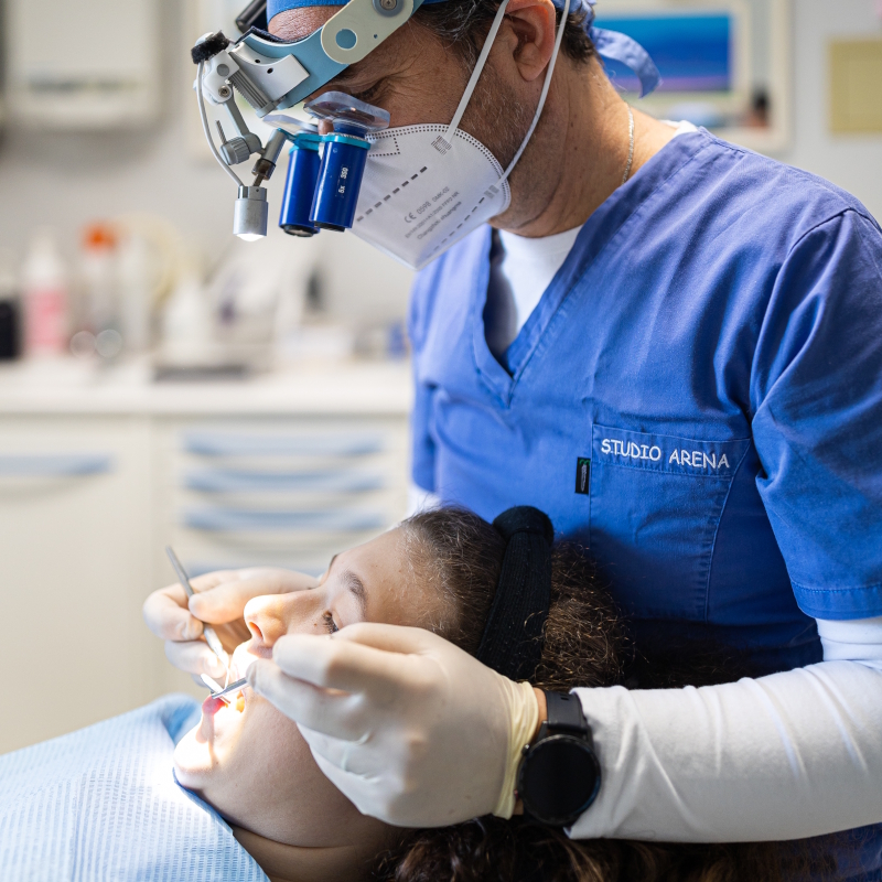 paziente nello studio odontoiatrico.